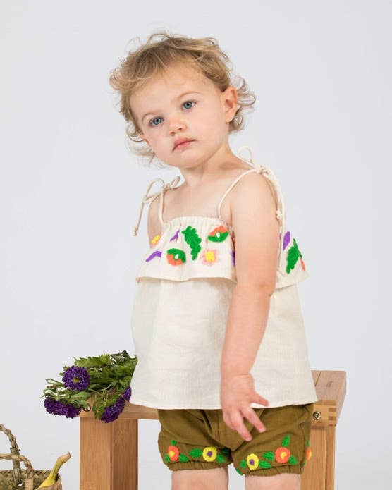Akshu and Ing - Wholesale Jumpsuit - Baby - Mustard Daisy Bloomer2