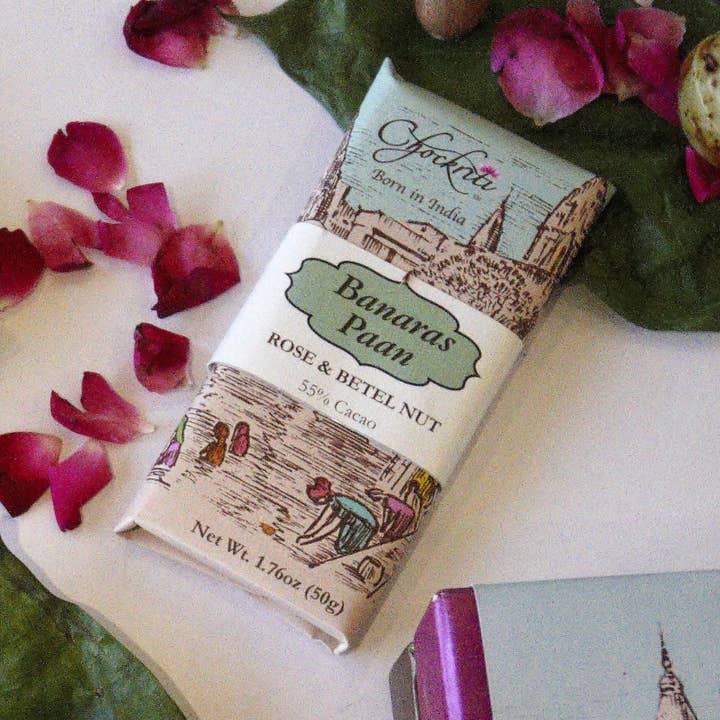 Indian Banaras Paan- Fine Ganache Filled Belgian Cacao 55% for wholesale by Chockriti Chocolates LLP