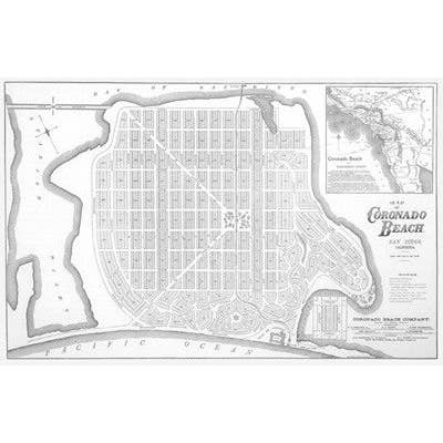 Plage Coronado 1889 pour la vente par Historic Urban Plans, Inc.
