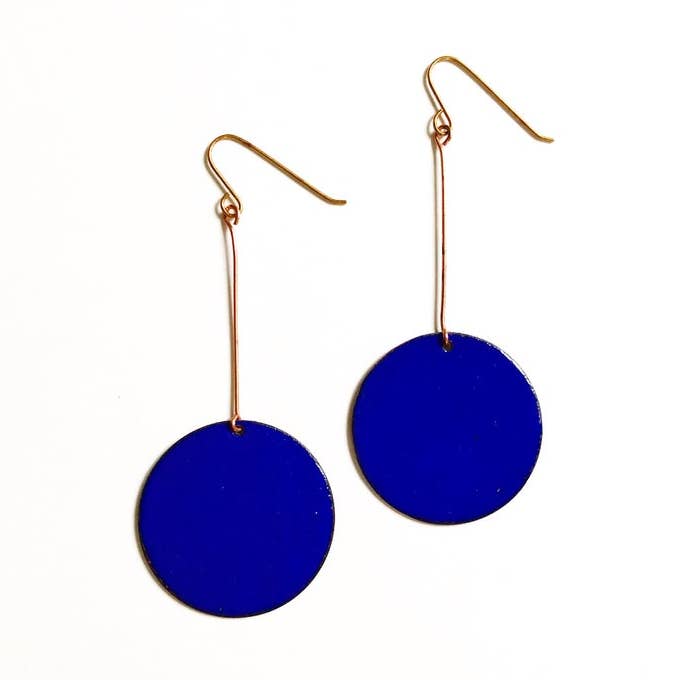 Courtney Fischer Jewelry - Wholesale Dangle Earrings - Large Enamel Circle Earrings0