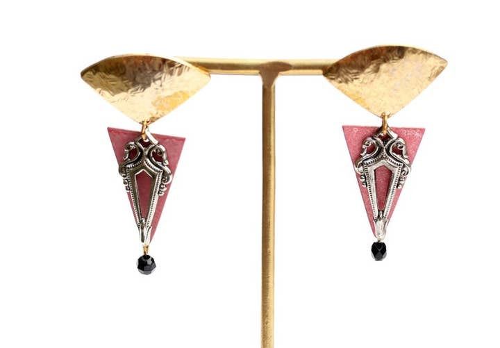 Pink Dangle Earrings for wholesale by Diament Jewelry