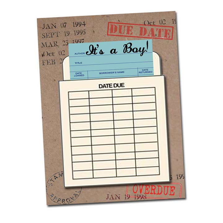 Det är en pojke! Baby hälsningskort för wholesale av Fly Paper Products