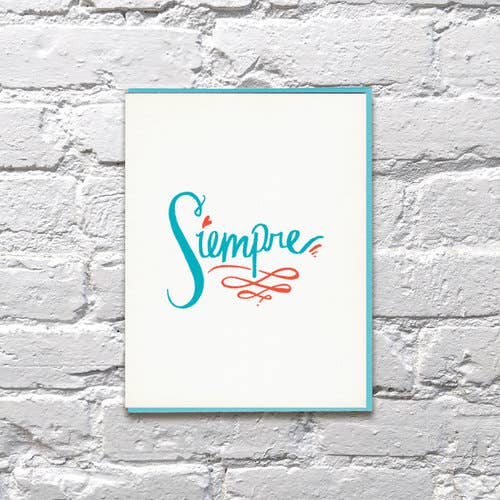 Bench Pressed - Wholesale Anniversary Card - Siempre (Forever) Love Anniversary Spanish Card