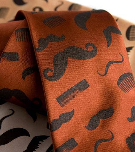 Cyberoptix Tie Lab - Wholesale Necktie - Men's - Flying Mustaches Necktie3