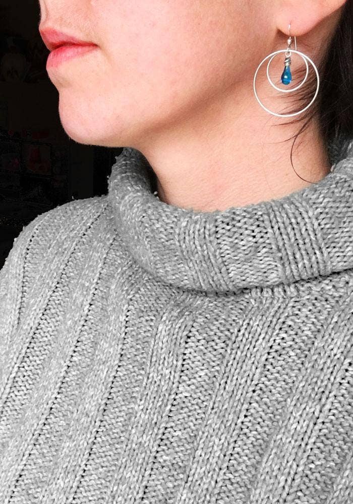 Sundrop Jewelry - Wholesale Dangle Earrings - Eclipse Glass and Silver Earrings - Small6