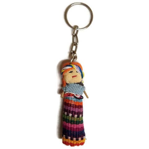 Lumily - Vente Porte-clés – femme - Porte-clés coloré Worry Doll Boho - Guatemala