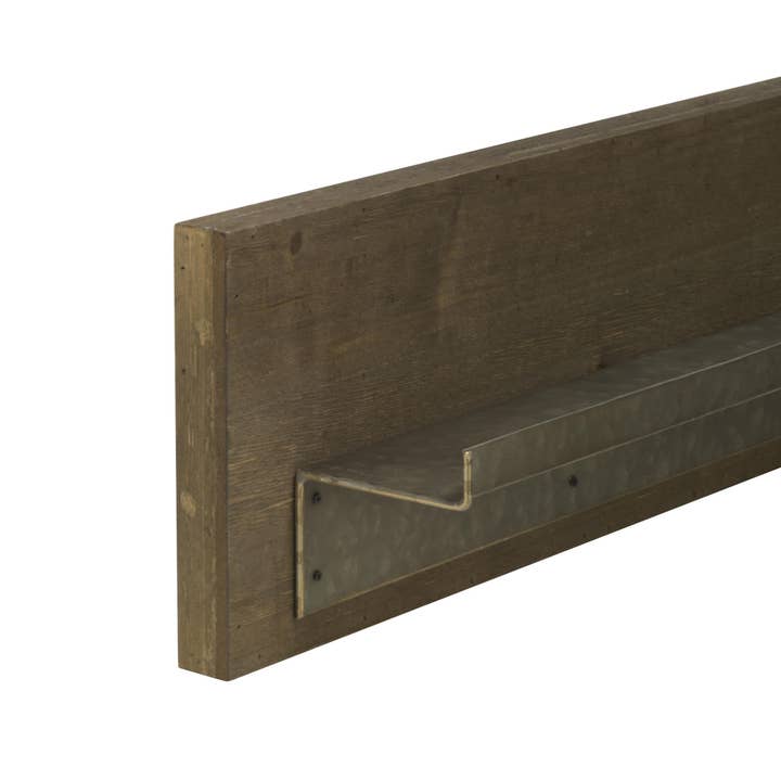 Tripar International - Wholesale Wall Mounted Shelf - Wood Shelf with Metal Ledge - Set of 2
