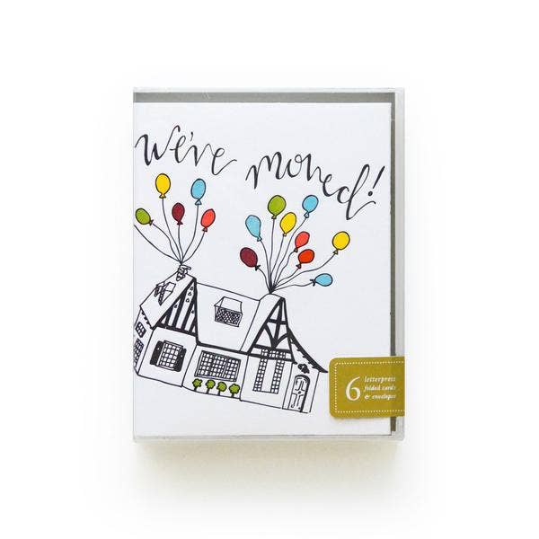 Wild Ink Press - Wholesale Stationery/Notecard Set - We've Moved Cards (Set Of 6)0