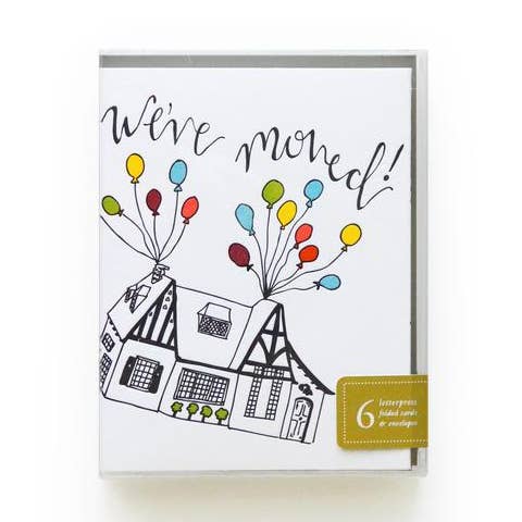 Wild Ink Press - Wholesale Stationery/Notecard Set - We've Moved Cards (Set Of 6)0