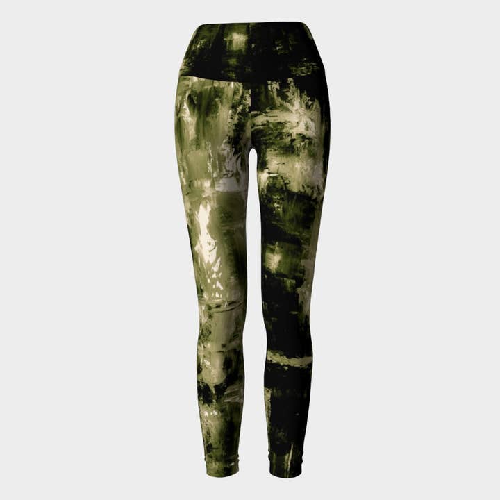 Khaki and Black Leggings for wholesale by EmBellish Active