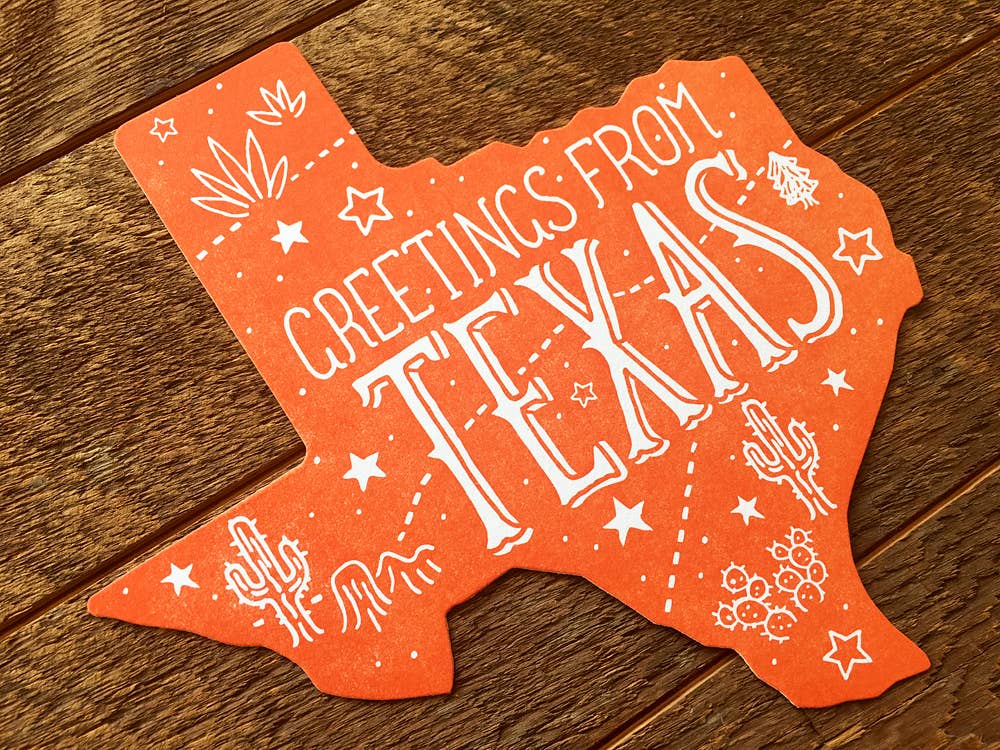 Noteworthy Paper & Press - Wholesale Postcard - Texas State Postcard3