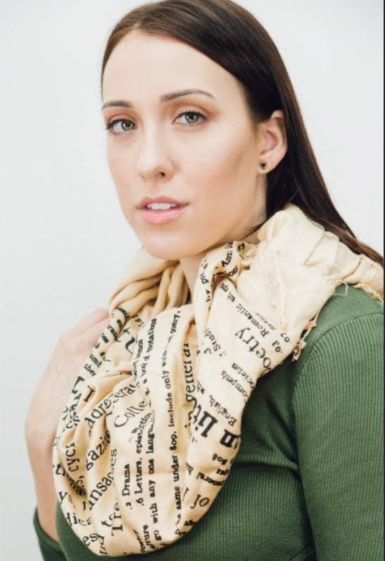 Cyberoptix Tie Lab - Vente Écharpe – femme - Dewey Décimal Echarpe Pashmina imprimée littéraire1