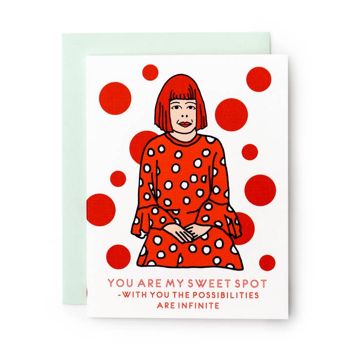 You're My Sweet Spot Carte de vœux Yayoi Kusama pour la vente par ILOOTPAPERIE
