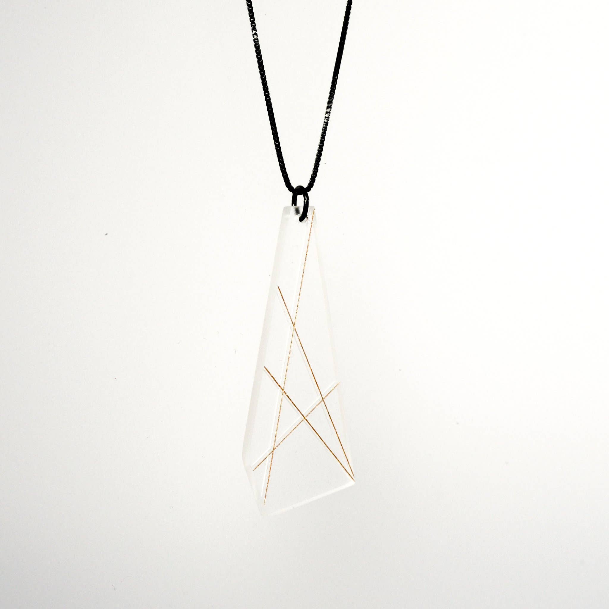 Bird of Virtue - Wholesale Pendant/Charm Necklace - Polygon {acrylic} · Modern, Minimalist Geometric Necklace1