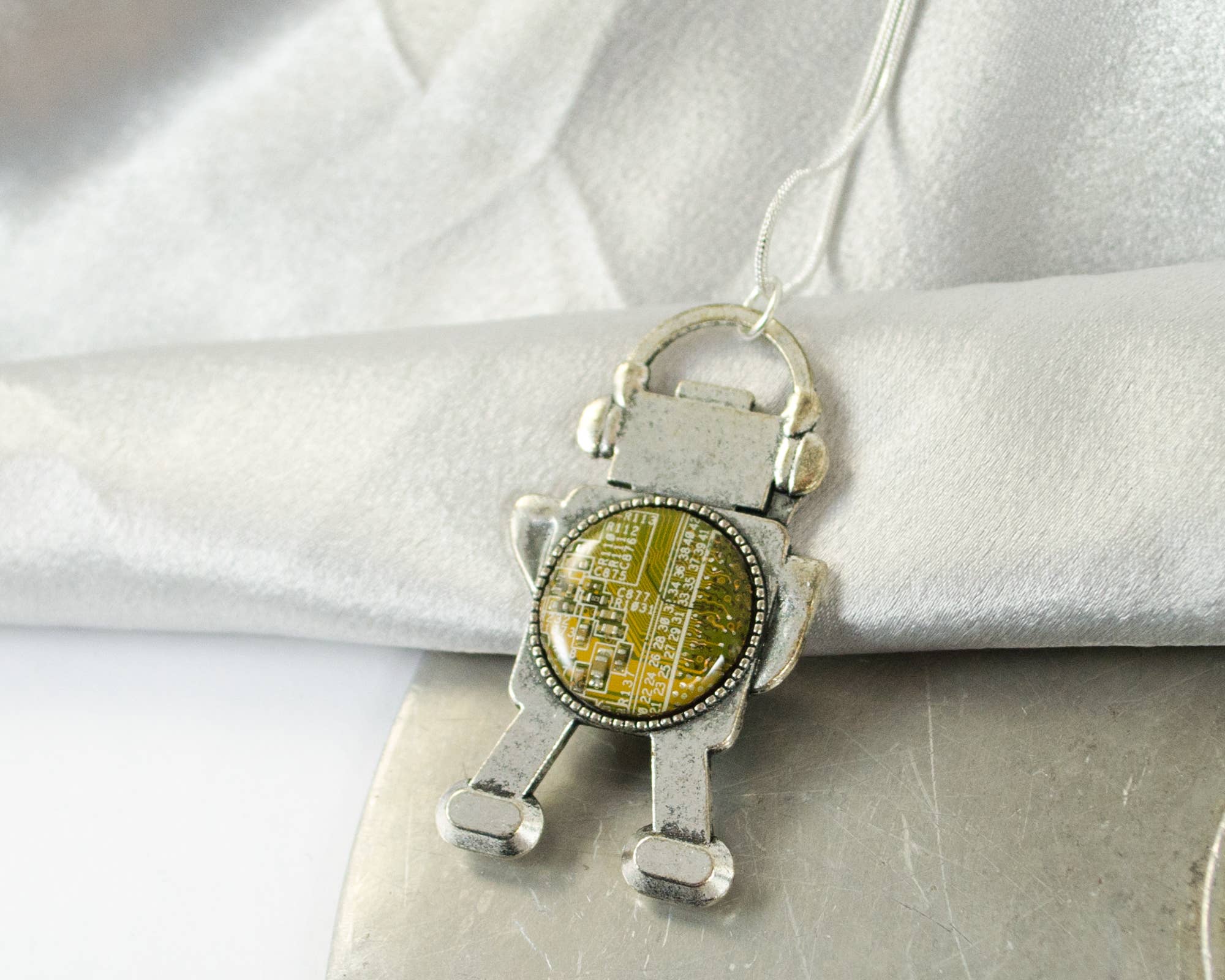 Circuit Breaker Labs - Wholesale Pendant/Charm Necklace - Circuit Board Robot Necklace0