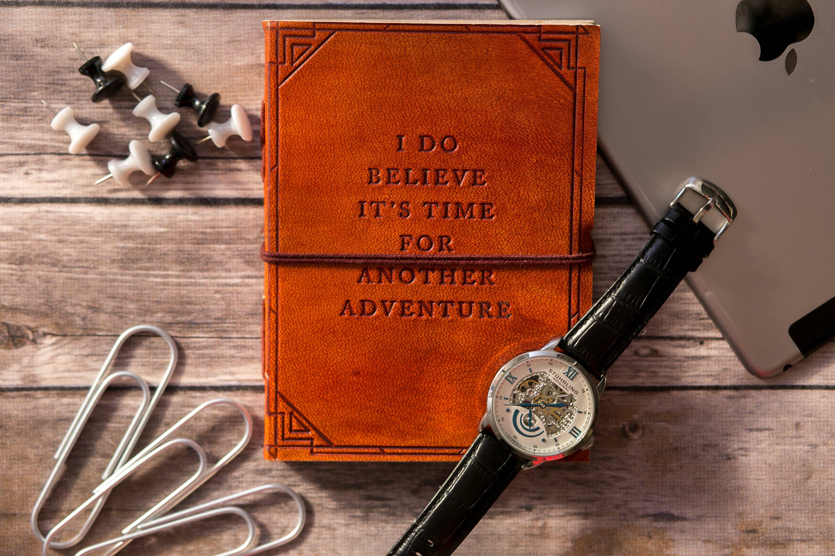 Soothi | Containers Of Creativity – wholesale Journal och dagbok – Ett annat äventyr citat läder Journal - 5x7 Brown6