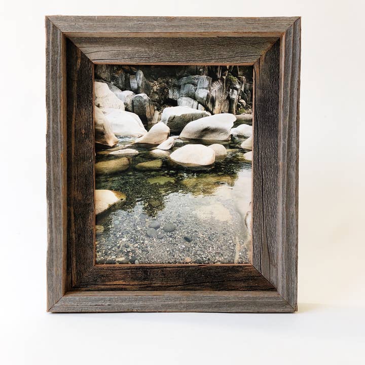 Alibi Interiors - Wholesale Picture Frame - 8" x 10" Reclaimed Wood Double Frame