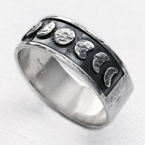 Mond Phase Ring für den Großhandel von Ivy & Gold Handcraft