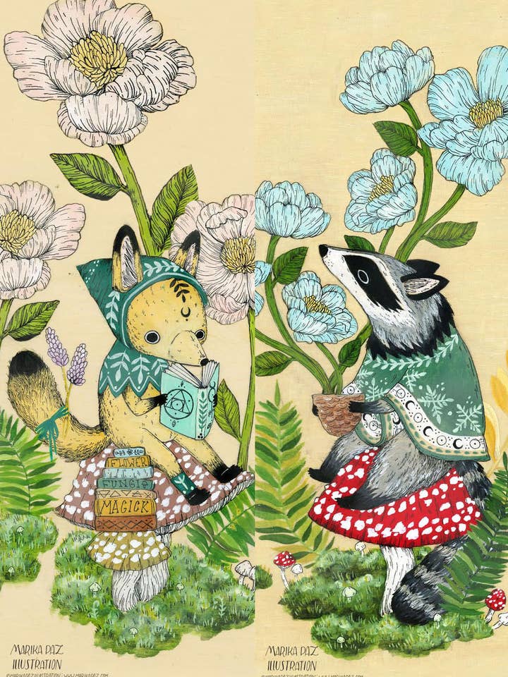 Magic Animalia Bookmark for wholesale by Marika Paz Illustration