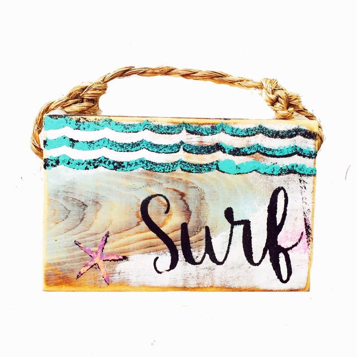 Surf Sign | Wall Art | Beach House | Gift for wholesale by Mahalo Market