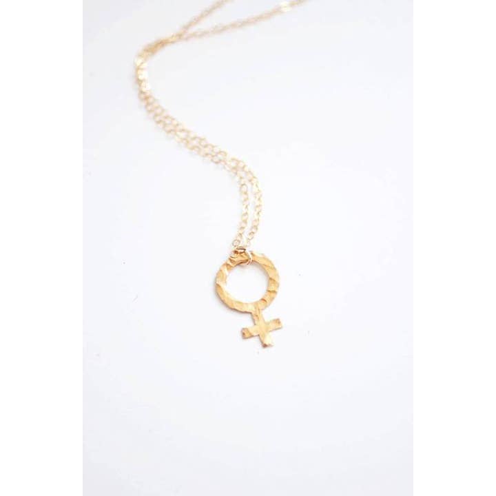 Rare Bird Co. + Pauline Stanley Studio – wholesale Pendant/charm necklace – Female Sign Feminist Necklace1