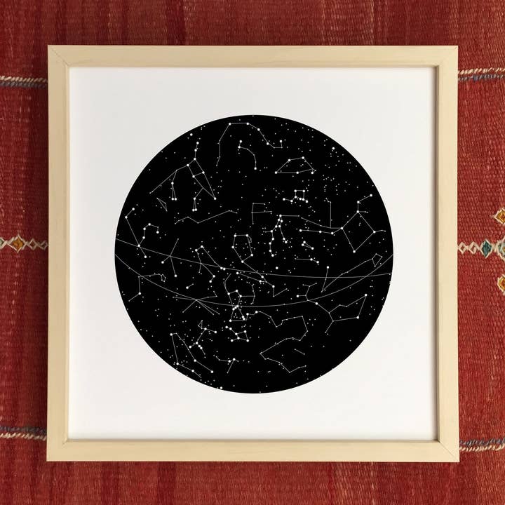 Stampa artistica con costellazione dell'emisfero settentrionale, 30,5 x 30,5 cm, colore: nero per la vendita all'ingrosso da parte di Tim Plus April