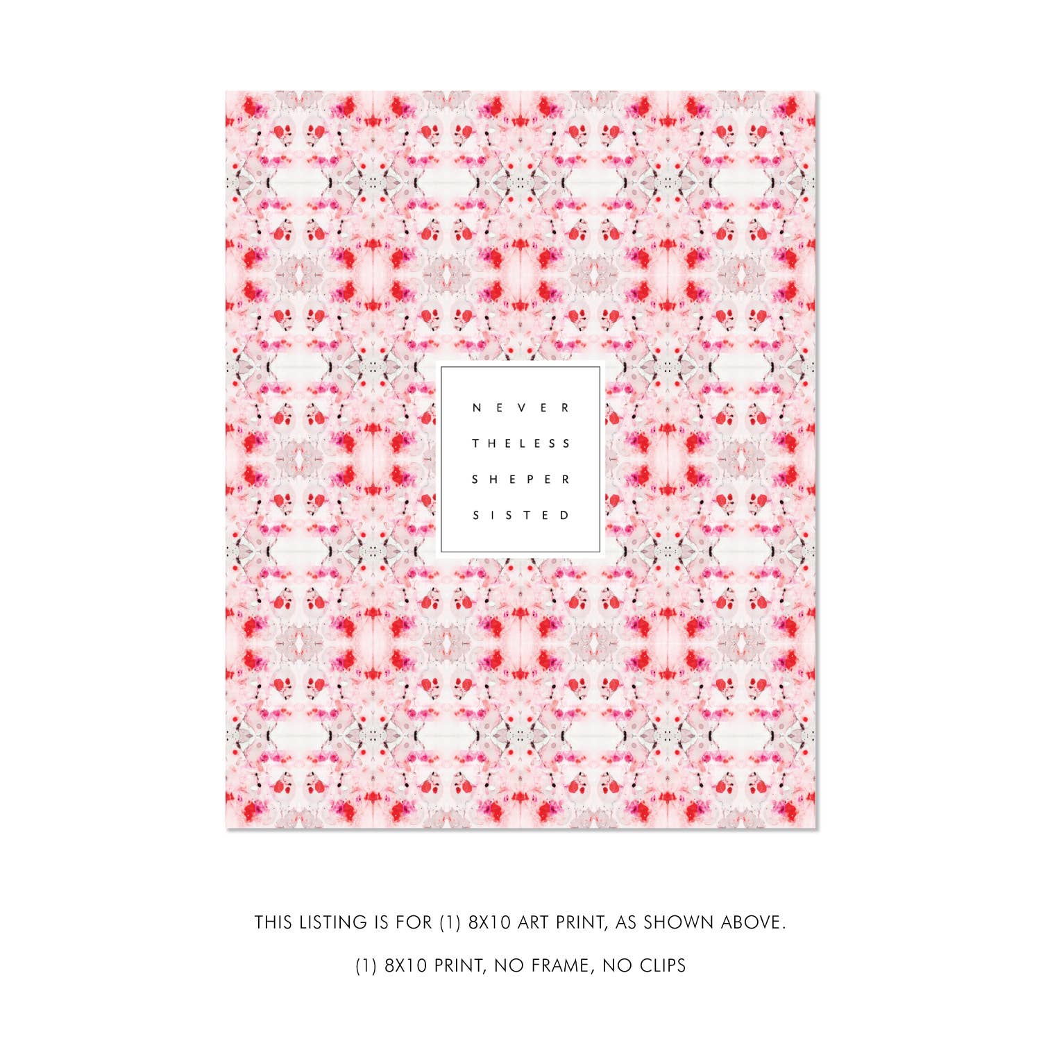 pixelimpress - Wholesale Art Print - Art Print Nevertheless She Persisted Coral Tiled Marble0