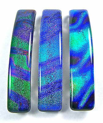 Glass Town USA - Wholesale Barrette - Women's - Barrettes Dichroic Glass Tie Dye Patterns Large 0r Medium3