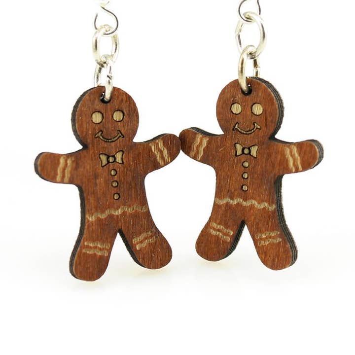 Boucles d'oreilles Homme Pain d'Épice pour la vente par Green Tree Jewelry