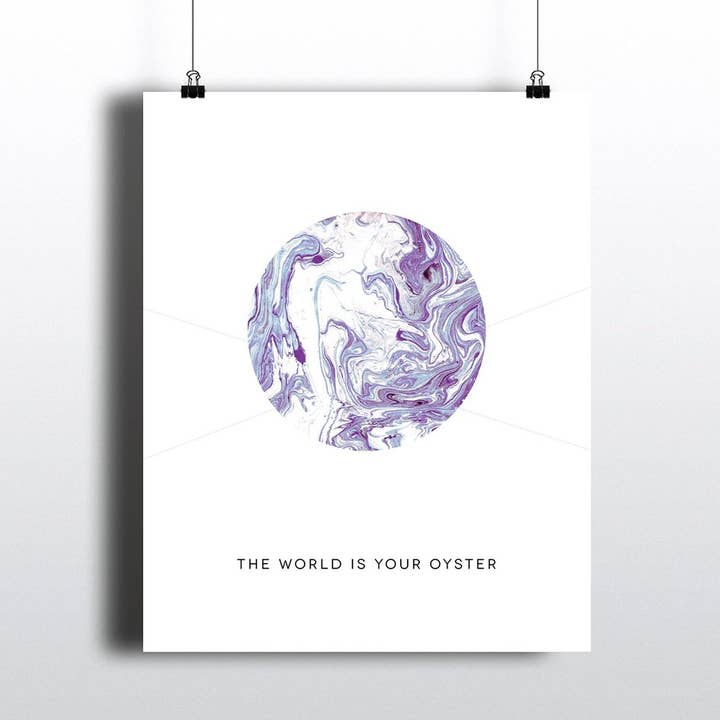 Art Print Lavender Marble The World Is Your Oyster for wholesale by pixelimpress