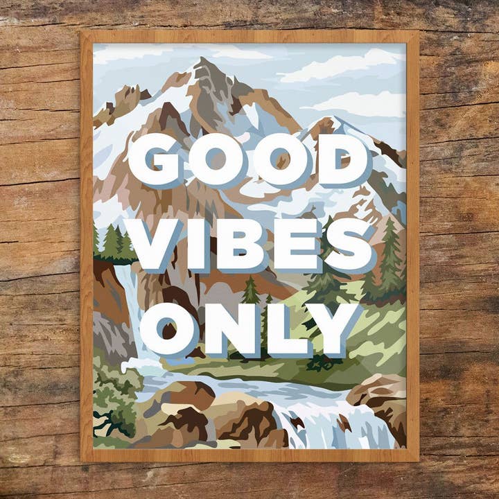 Stampa «Good Vibes», 28 x 35,6 cm per la vendita all'ingrosso da parte di Fridgedoor