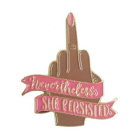 1,25" Tuttavia ha persistito in cioccolato smalto pin per la vendita all'ingrosso da parte di Little Lovelies Studio