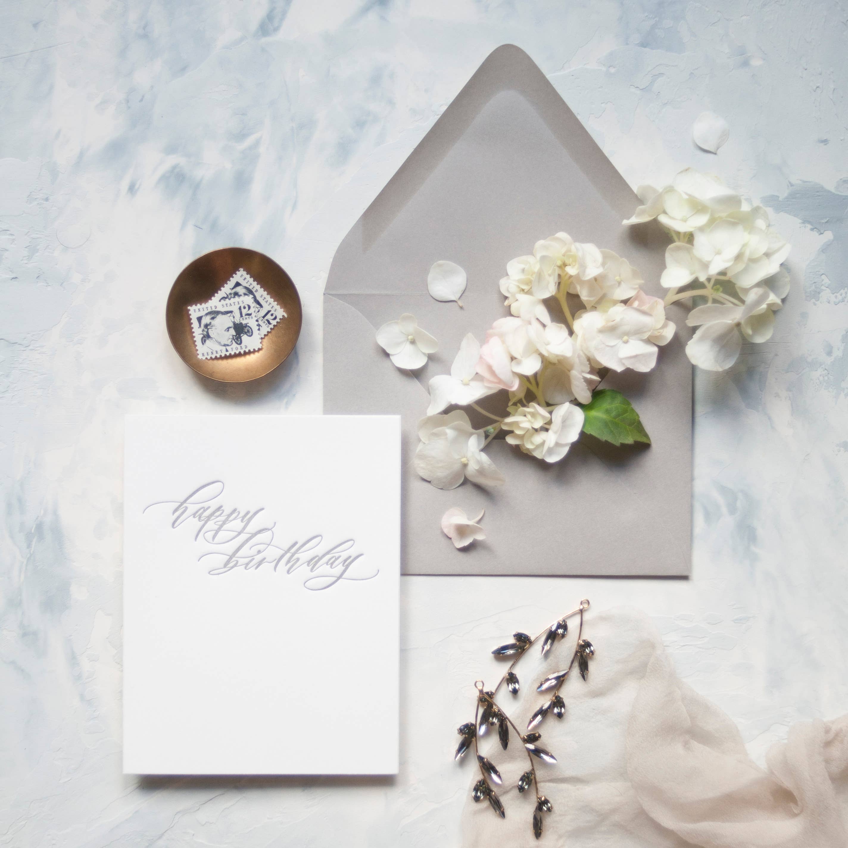 Seniman Calligraphy - Wholesale Birthday Card - Happy Birthday Letterpress Greeting Card1