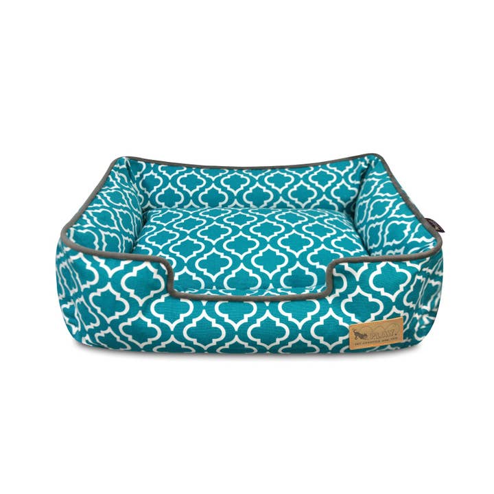 P.L.A.Y. Pet Lifestyle and You - Vente Panier – chien - Lit de salon marocain - Turquoise1