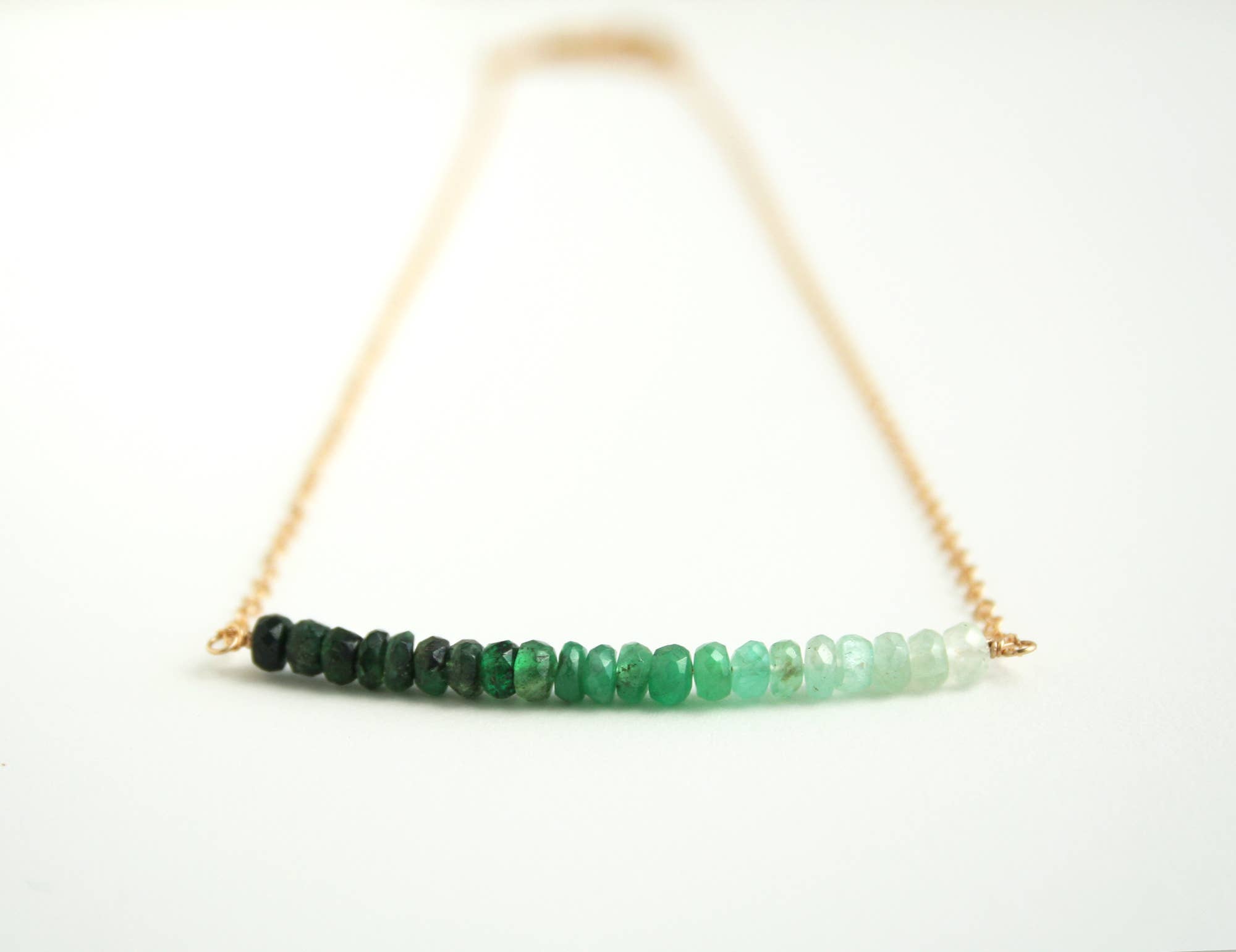 Laura Stark Designs - Wholesale Pendant/Charm Necklace - Emerald Ombre Necklace | Green Necklace0