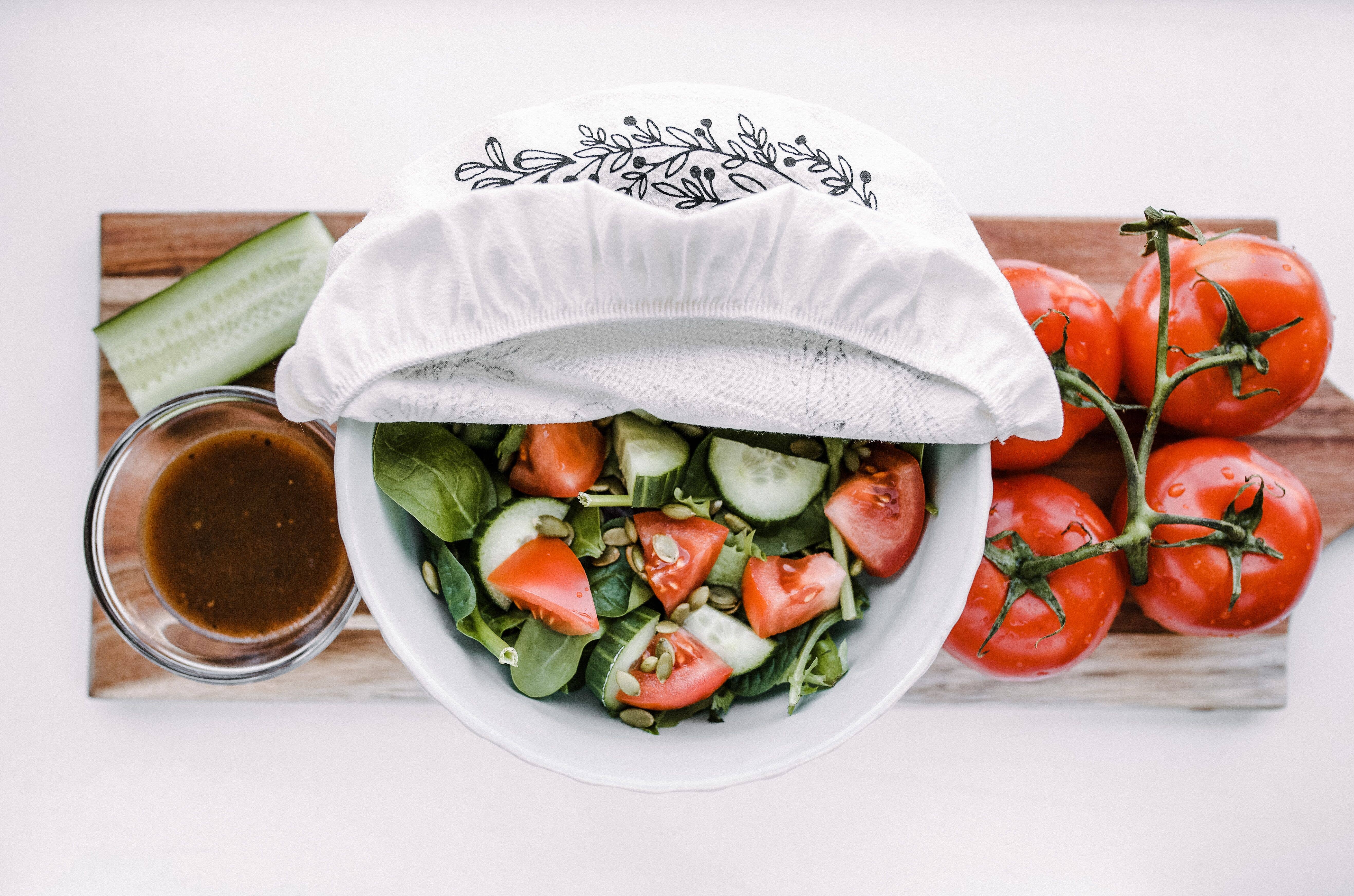 Navy Unwaxed Salad Bowl Cover for wholesale on Faire1