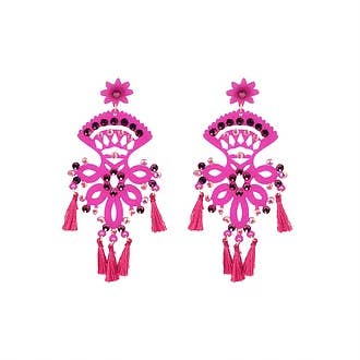 Fuchsia Angel Earrings for wholesale by NARA HANDMADE JEWELRY