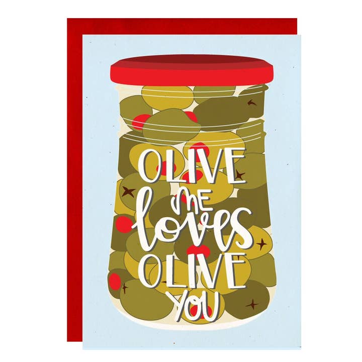 Olive Me Valentine's Card for wholesale by Little Lovelies Studio
