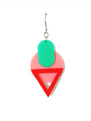 Coval Light Green Single Earring for wholesale by De signature Life