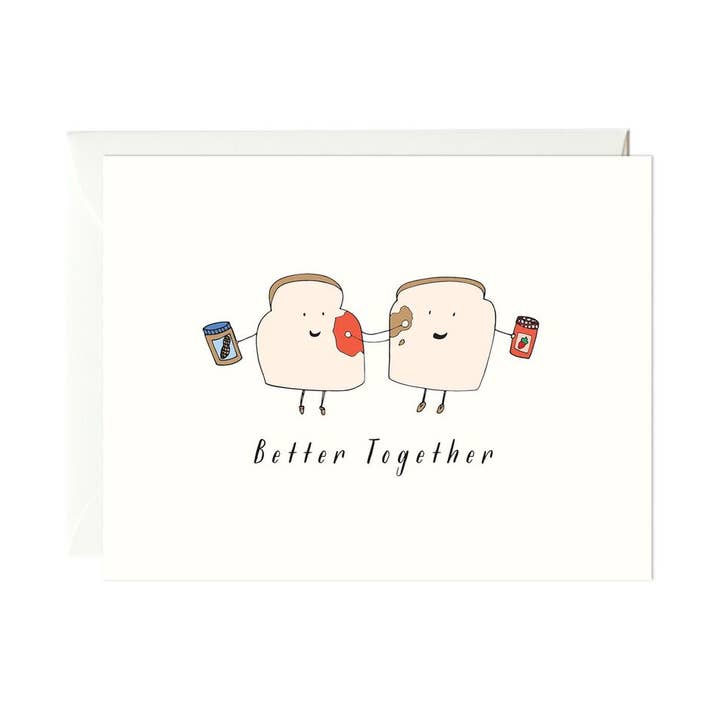 Better Together Card for wholesale by Paula & Waffle