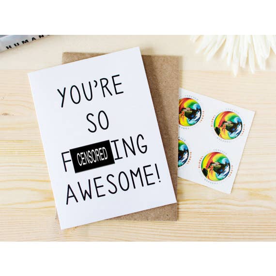 You Are So F-ing Awesome Card for wholesale by Honest AF Cards