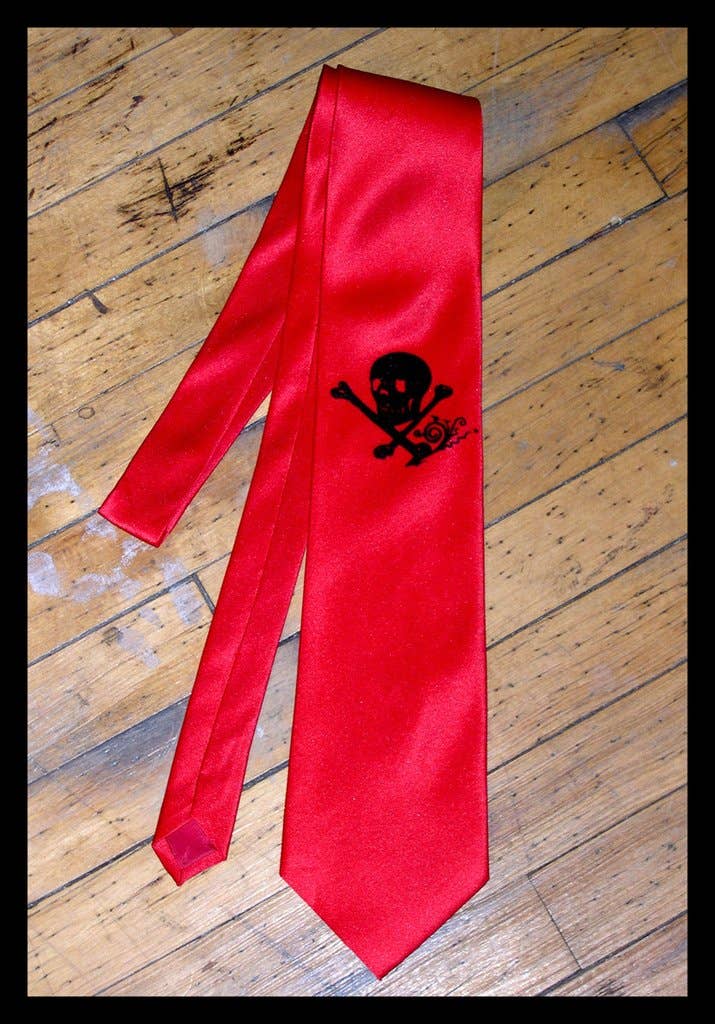 Cyberoptix Tie Lab - Wholesale Necktie - Men's - Skull + Bones Microfiber Necktie3