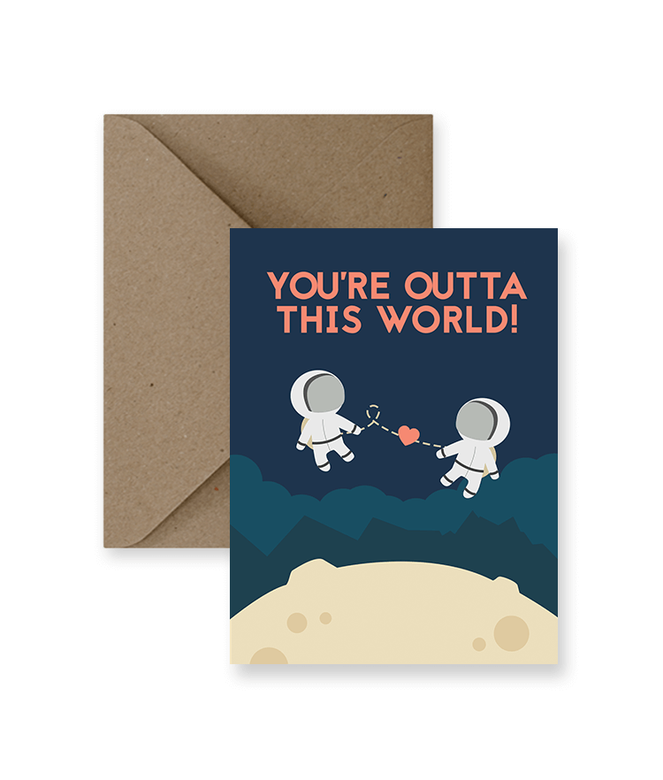 IMPAPER - Wholesale Love Card - You’re Outta This World Greeting Card0