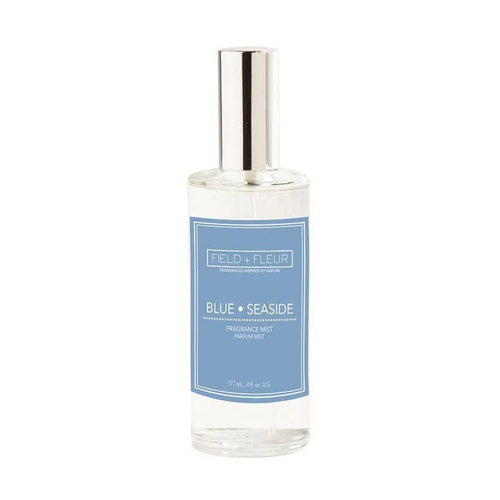 Blue Seaside Fragrance Mist 4oz. Ctn. 6 for wholesale by Hillhouse Naturals/Field+Fleur