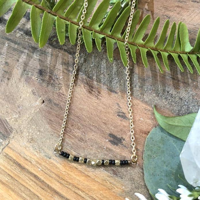 Delani Necklace - Black for wholesale by Harlow Jewelry