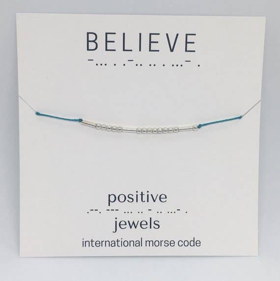 BELIEVE - Morse Code Bracelet