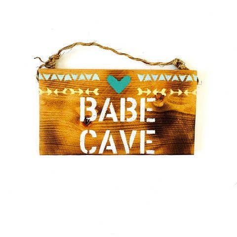 Babe Cave Wood Wall Sign Handmade for wholesale by Mahalo Market