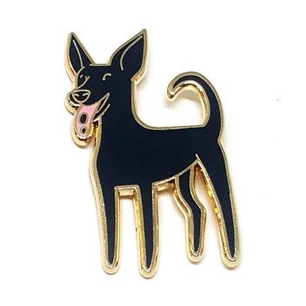 Formosan Mountain Dog / Taiwan Dog Enamel Pin for wholesale by Lili Chin Art