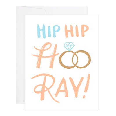Hip Hip Hooray - Wedding Card for wholesale by 9th Letter Press