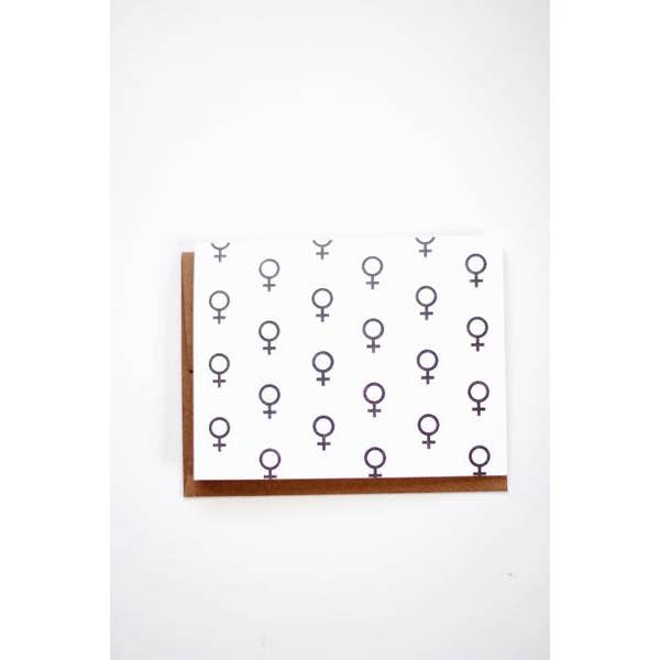 Female Symbol Pattern Card for wholesale by Rare Bird Co. + Pauline Stanley Studio